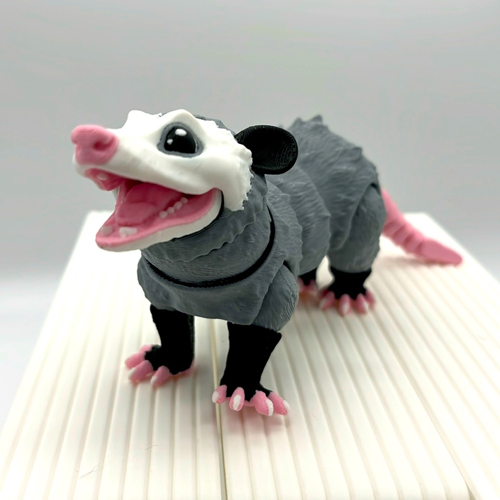 3D printed Articulated opossum Fidget Toy Fun Collectible …